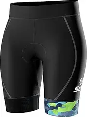 [SLS3] Tri Shorts for Women | Triathlon Shorts in Womens | Women's Tri Short | Super Comfy with Soft Chamois FX Print | Slim Athletic Fit | Designed by Athletes