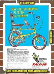 Metal Sign - 1970 Raleigh Chopper Bicycle- 10x14 inches