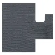 LINENOVA 2Pcs Bath Mat Set Anti Slip Water absorbent Toilet Mat Rugs