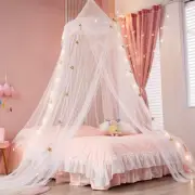 White Star Bed Canopy with Sticky Hook Easy Installation for All Bed Sizes