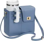 Orgonite Portable Shoulder Bag for Stanley Sports Shoulder Bags, Stanley Cup Bag Water Bottles Carry Bag for Stanley Cup Accessories, A06 Blue