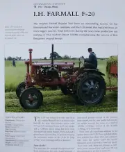 International Harvester Farmall Tractor Picture Article Farm Sheet Out of Print
