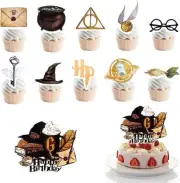 11Pc Harry Potter Happy Birthday Cake Toppers，Men Birthday Harry Potter Theme