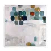 Artey | Patio Mosaic - Framed Canvas - White Frame - 84 x 84cm