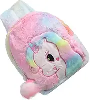 [Healeved] Adorable Plush Unicorn Cartoon Backpack for Colorful Tie Dye Schoolbag Christmas present for Durable Design for School Travel