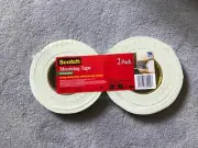 2 Pack Scotch Permanent Mounting Tape - double sided .75”x325”