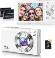 Digital Camera, 4K Vlogging Camera for Youtube Autofocus 48MP UHD Cameras for Ph
