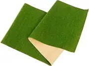 Toddmomy Fake Grass Mat: Artificial Grass Rug for Crafting and Modeling Sand Table Material 13x39 Inch Realistic Turf Carpet Landscape Balcony Decoration