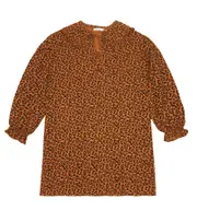 [The New Society] The New Society Federica leopard-print cotton dress Y 10 multicoloured
