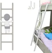Kids Adult Bunk Ladder for Camper Trailer Motorhome, Hook & Floor-Standing Loft Bed Ladder, Metal Replacement Lifted Bed Ladder (Color : White, Size : 67"/170cm/5.5ft Tall)