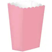 Small Popcorn Favour Boxes 5pk - New Pink