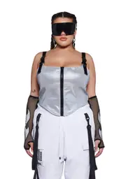 [Club Exx] Plus Hologram Party Corset Top