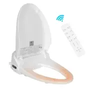 Elongated Smart Electric Bidet Toilet Warm Seat Automatic Induction Air Dry LED