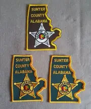 USA - 3 x Sumter County Sheriff Patches - Alabama