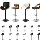 Levede Bar Stool Kitchen Barstools Gas Lift Wooden Beech Stool Chair Swivel