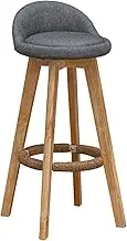 Swivel Bar Stools, Bar Stools Stool, Kitchen Counter Bar stools Dining Chair, Bentwood Chairs Linen, Grey in 73cm Seat Height Floor Home Dining Room Cafe Outdoor Indoor