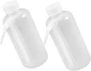FONDOTIN 2 Pcs Portable Squeeze Bottles Salad Sauce Dispensers for Kitchen Household Use Mess Condiment Bottles Easy Squeeze Control for Juices Dressings