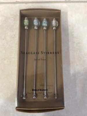 World market Seaglass drink stirres