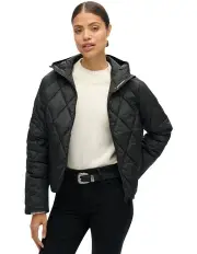 [Superdry] Hooded Storm Fleece Jacket in Black