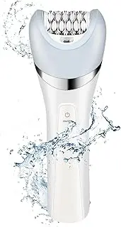 5-in-1 Cordless Epilator for Women, Rechargeable Women Epilator with Dual Speed Mode, LED Light, Shaver Head, Callus Remover, Massage Head, Facial Cleaning Head, Hair Epilator for Women Legs, Arms