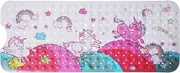 Kids Bath Mat Kids Unicorn Shower Mat Extra Long Non-Slip Bathtub and Shower Mat 100 x 40 cm Machine Washable Kids Multicolor Bath Mat with 200 Suction Cups (Multicolor Unicorn, 100 * 40 cm)