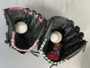 2 GLOVES! Rawlings Encore 11.75” Baseball Gloves youth travel fit pink