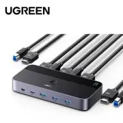 UGREEN 15707 HDMI KVM Switch 2 In 1 Out 4K60Hz HDMI KVM Switch USB3.0 KVM