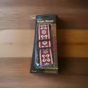 Vtg Kalimar Camera Shoulder Strap 2" wide Hippie Embroidered Woven New