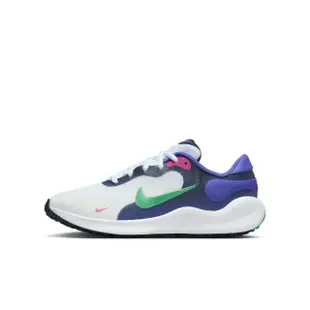 【NIKE 耐吉】慢跑鞋 女鞋 大童 運動鞋 緩震 NIKE REVOLUTION 7 GS 白紫 FB7689-101