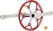 Bike Crankset, Aluminium Alloy Bicycle Single Speed Hollow Integration Crankset Bike Accessory for Cyclists Car Shops Bicycle