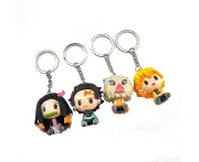 Demon Slayer Keychain,demon Slayer Figures Cosplay Anime Keychain For Bag (4pcs)