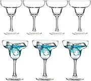 Margarita Glasses Set of 7, 10 oz Reusable Cocktail Glasses with Stem, Perfect for Parties, Mixed Drinks & Frozen Cocktails, Dishwasher Safe