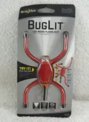 BugLit LED Micro Flashlight Nite Ize GearTie Red