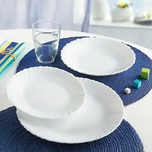 法國 Luminarc 樂美雅 純白五件組強化餐具組 SP-9802 法國製 松子盤/湯碗/圓盤