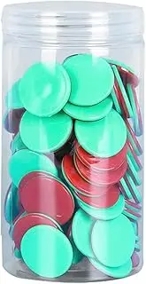 Generic 100Pcs Two Color Counters Math Counters for Kids, Counting Sorting Portable Bingo Chip Learning Counters for Game Party Home, Red Green