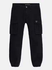 GUESS Navy Gabardine Cargo Pants in Blue Size: 14, Cotton