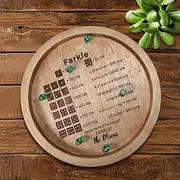 Farkle Dice Tray, 14 Inch Wooden Dice Tray for Farkle Classic Dice Game with Tray, Farkle Dice Tray with Score, Dice Tray for Rolling for Family Travel Board Game for Adult Kid