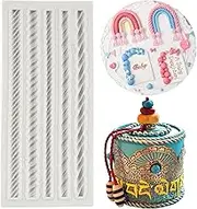 QDMOLDS Hemp Rope Fondant Molds Rope Cake Decorating Silicone Molds For Cake Border Decoration Cupcake Topper Chocolate Candy Sugar Craft Polymer Clay Gum Paste