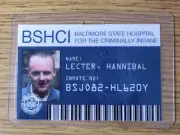Silence Of The Lambs ID Badge -Inmate Hannibal Lector BSHCI cosplay costume