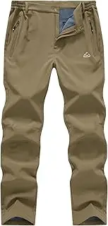 [BASUDAM] Men's Utility Work Pants Snow Waterproof Softshell Winter Fleece Lined Insulated