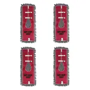 4x SYR Ult MF Super Dry 18'' Flat Mop Head w/ Keyhole Top Mopping/Cleaning Red