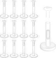 [Lubgitsr] 12pcs Clear Lip Labret Rings Studs Retainer 16G 8mm Acrylic Nose Tragus Helix Cartilage Daith Piercing Hoops Bars Retainers for Women Men, 1.2 * 8 * 2 mm, Acrylic, Plastic