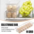 Refrigerator Storage Box Egg Holder Kitchen Organizer Box for Food and Storage