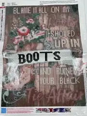 Blame it All on My Roots, I Showed Up in Boots Diamond Art - Country Western Kit