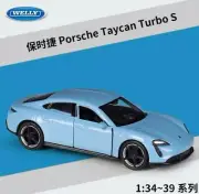 Welly 1:36 Porsche Taycan Turbo S Diecast Metal Model Pullback Car New in Box