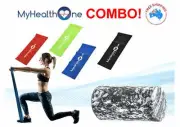 Grey 30cm Foam roller + FOUR Different Strength High Quality Resistance Bands