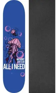 All I Need Skateboards Jellyfish 8.25" Skateboard Deck + griptape