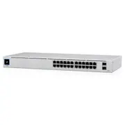 Ubiquiti UniFi 24 Port Managed Gigabit Switch, 16x PoE+ Ports, 8x Gigabit Ethernet Ports, 2xSFP - 95W - Touch Display - Fanless - GEN2, USW-24-POE