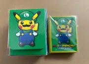 Pokemon Card Game Luigi Pikachu Deck Shield Sleeve Deck Case Unopened Set Japan