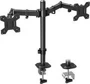 MOUNTUP Dual Monitor Desk Mount, Fully Adjustable Dual Monitor Arm for 2 Max 32 Inch Computer Screens up to 19.8lbs, Dual Monitor Stand Fit Two VESA 75x75&100x100, with C-Clamp and Grommet Base